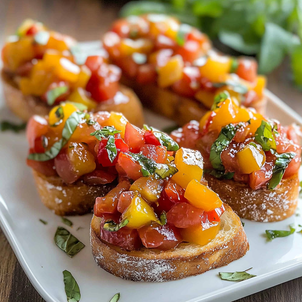 Recipe preparation for Tomato Bruschetta