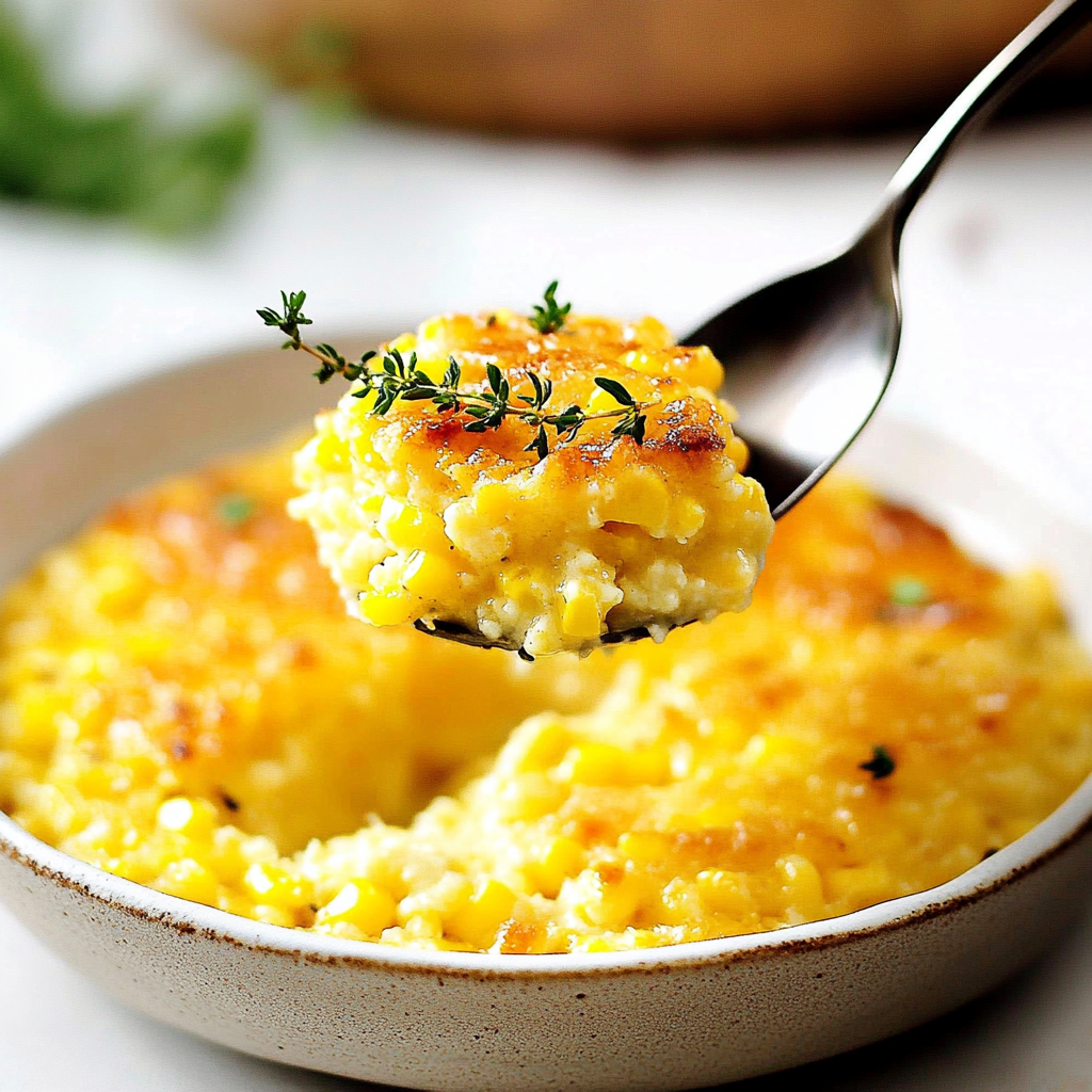 Recipe preparation for Sweet Corn Pudding