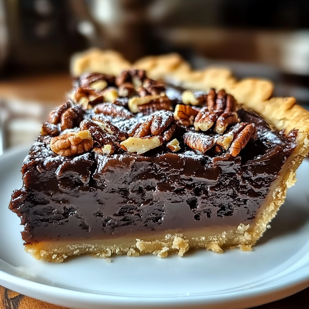 Recipe preparation for Texas Chocolate Pecan Pie