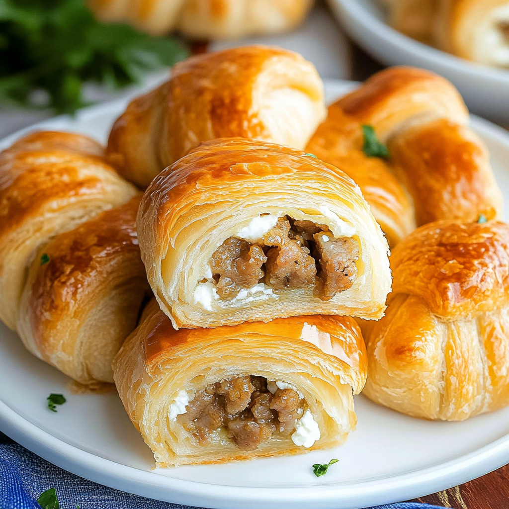 Recipe preparation for Sausage Cream Cheese Crescents