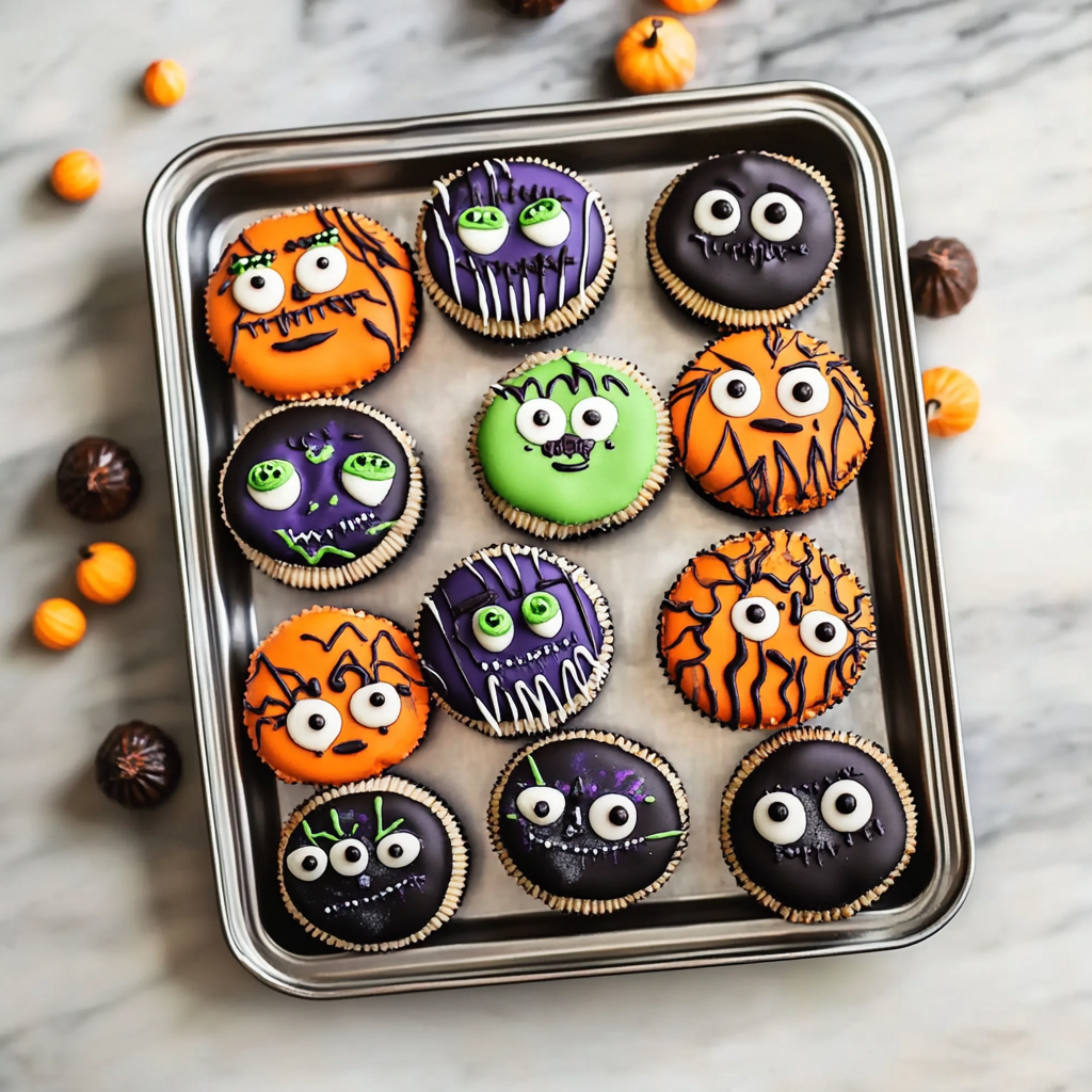 Recipe preparation for Chocolate Covered Halloween Oreos Recipe