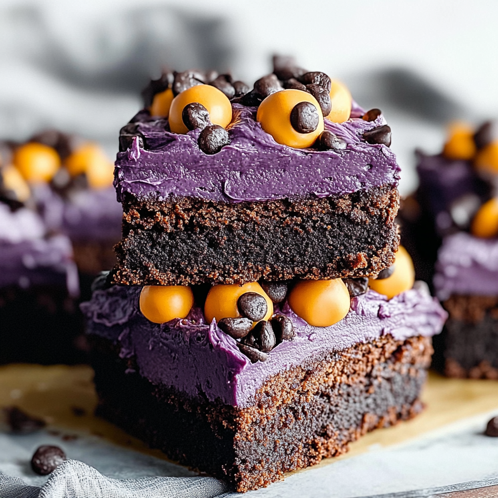 Recipe preparation for Monster Mash Halloween Brownies