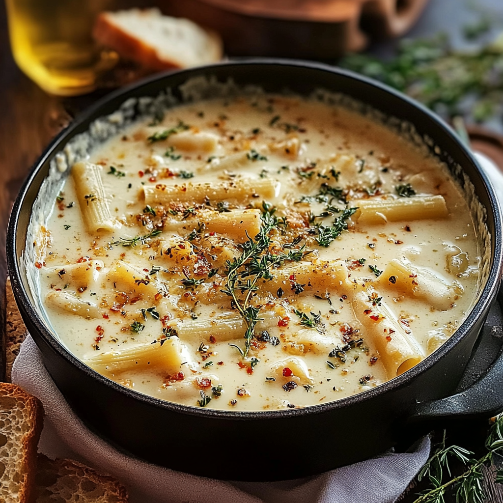 Recipe preparation for White Lasagna Soup