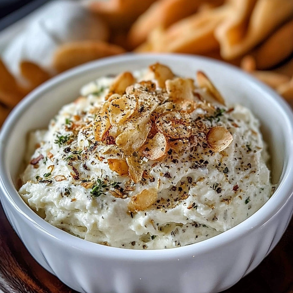 Recipe preparation for Roasted Garlic Dip