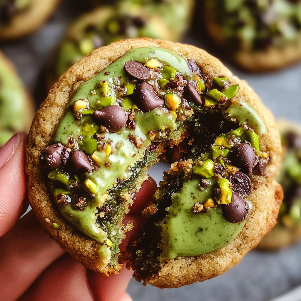 Recipe preparation for Pistachio Cream Cookies
