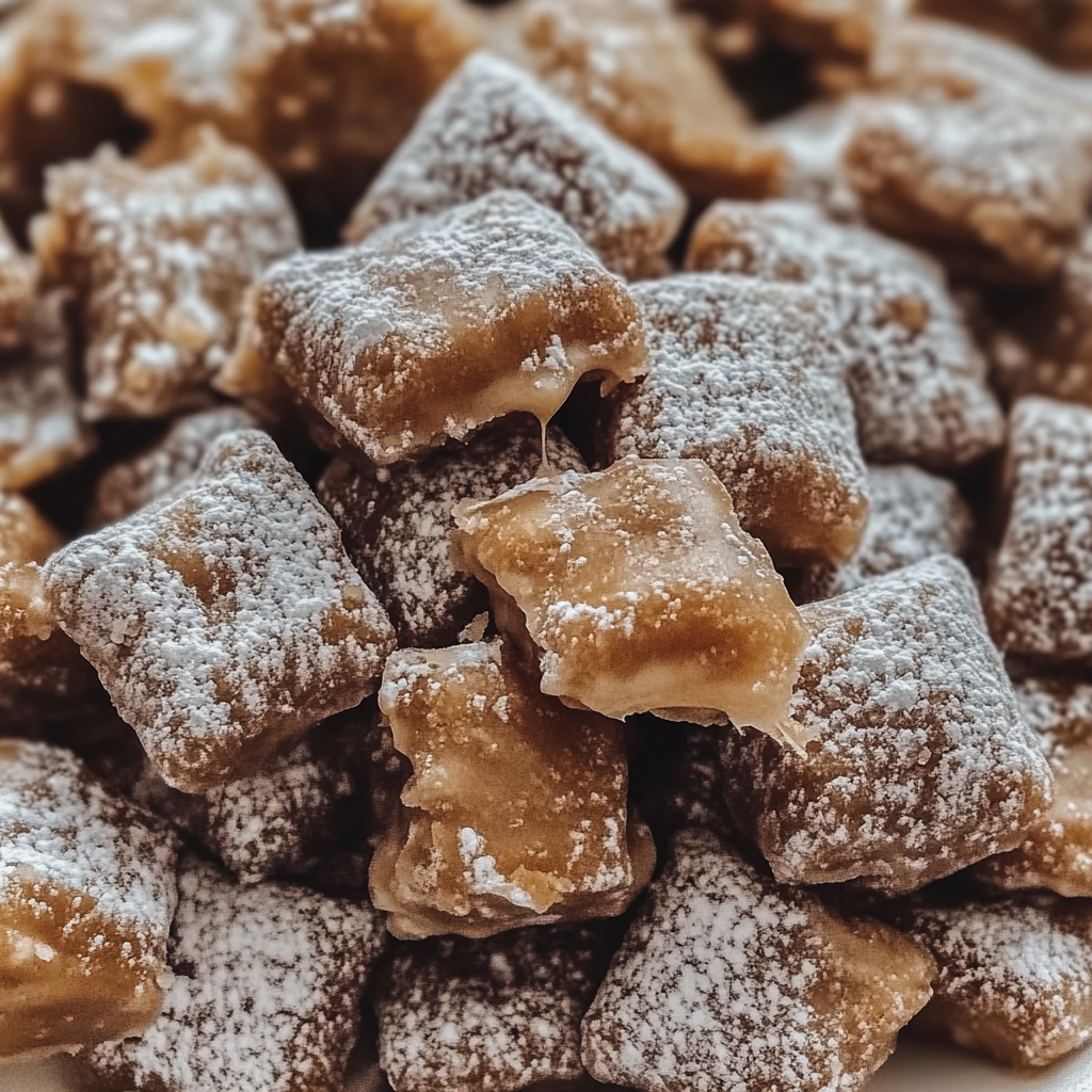 Recipe preparation for Caramel Apple Puppy Chow
