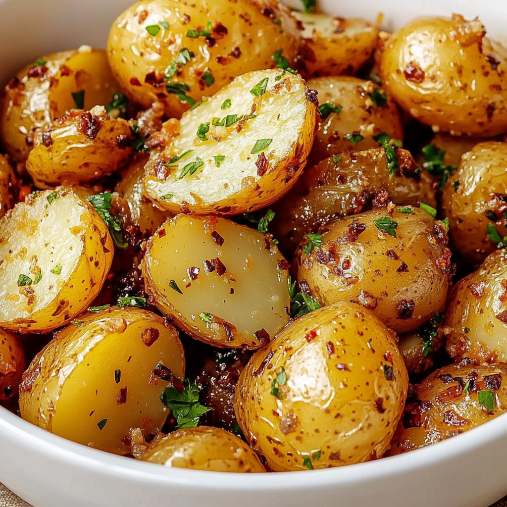 Recipe preparation for Cowboy Butter Potatoes Oven