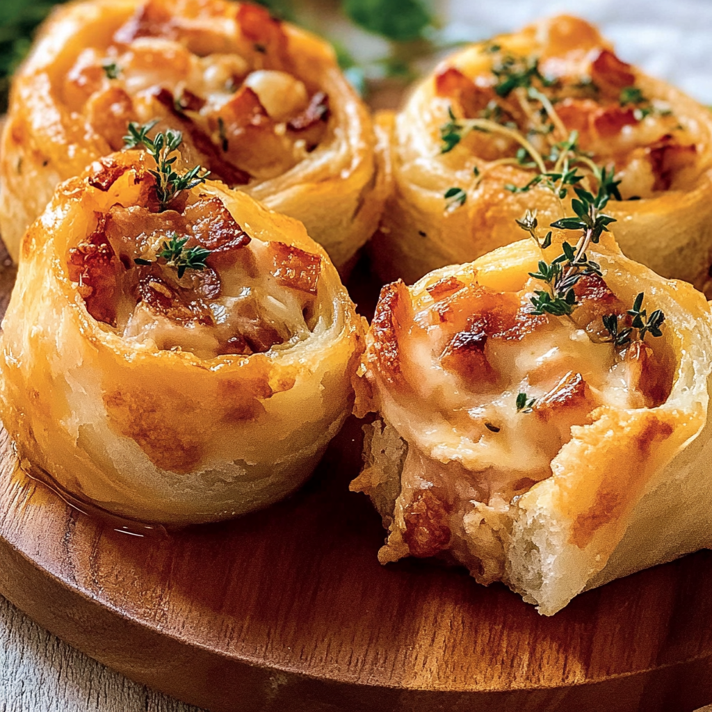 Recipe preparation for Baked Turkey Cheese Rolls