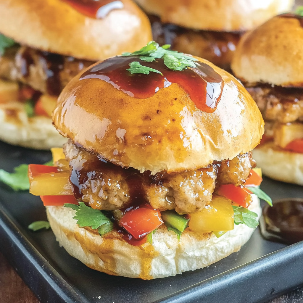 Recipe preparation for Hawaiian Turkey Sliders