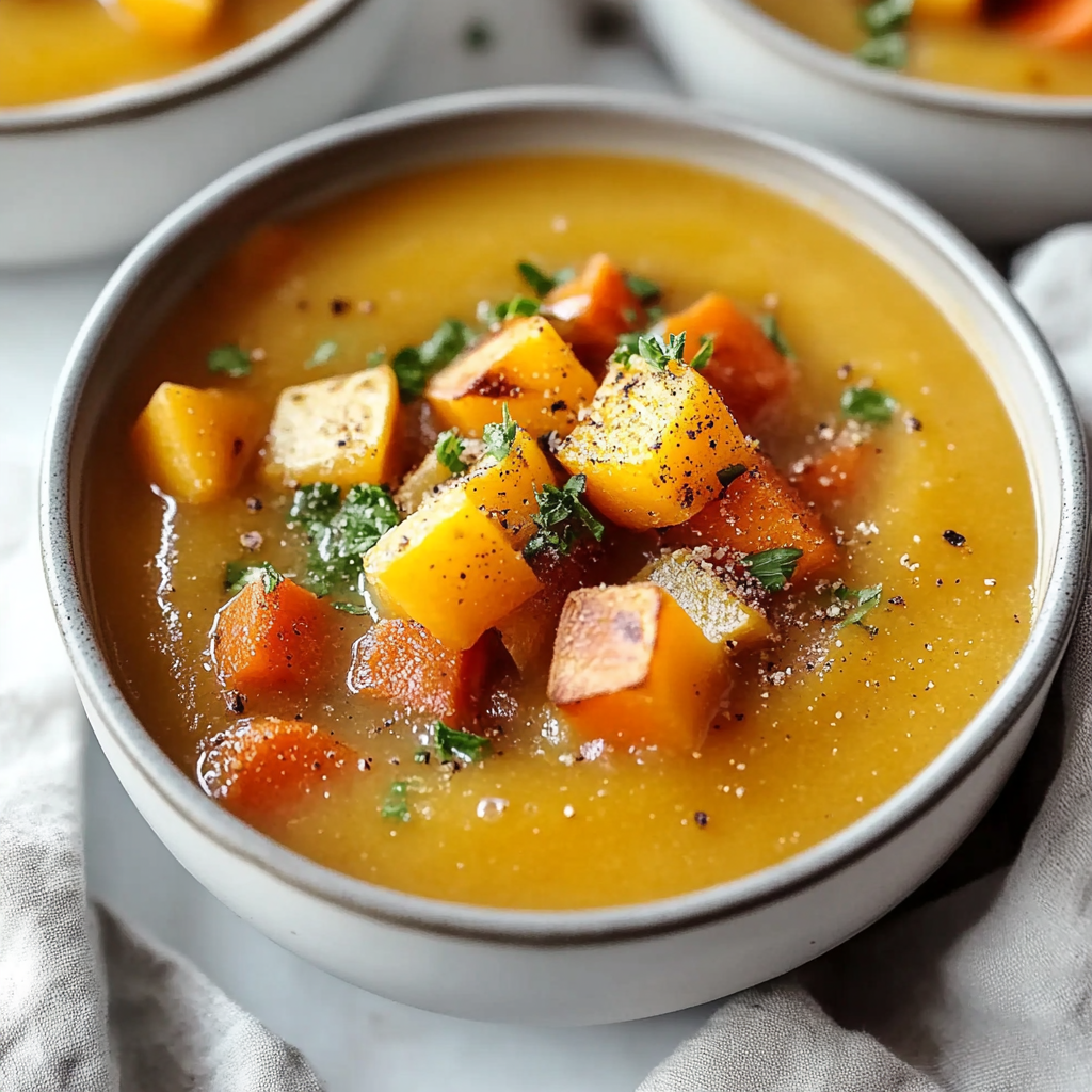 Recipe preparation for Roasted Winter Vegetable Soup