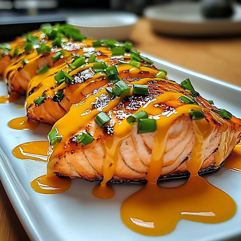 Recipe preparation for Bang Bang Salmon