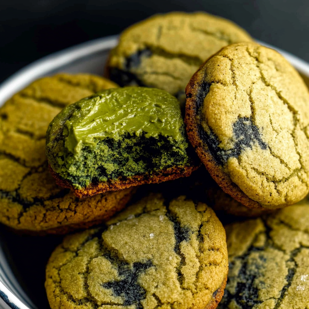Recipe preparation for Brown Butter Matcha Cookies