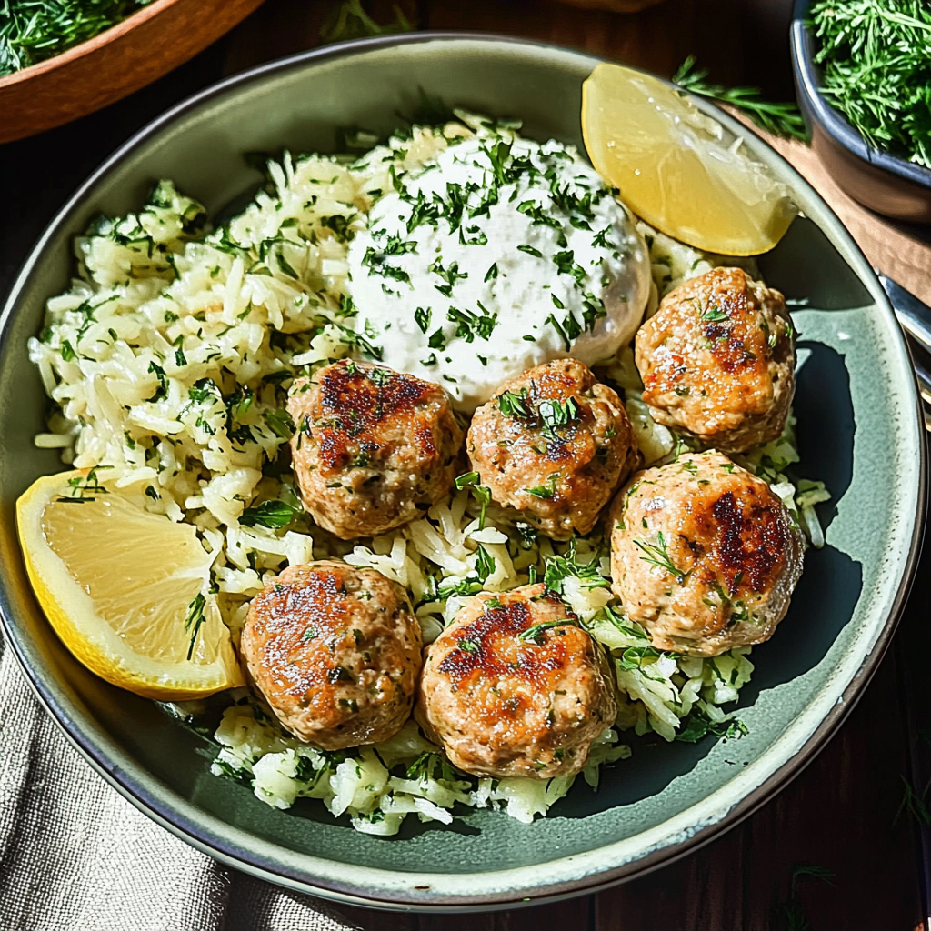 Recipe preparation for Feta Chicken Meatballs