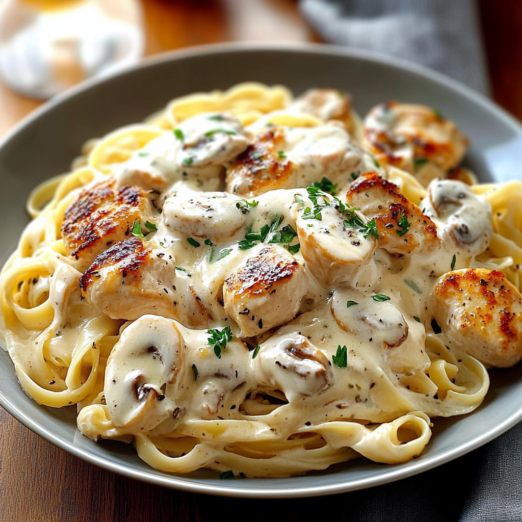 Recipe preparation for Slow-Cooked Chicken Alfredo