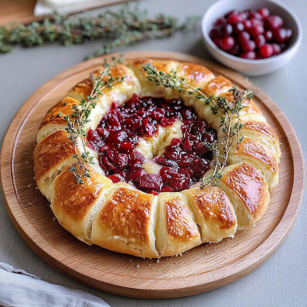 Recipe preparation for Cranberry Brie Focaccia Bread