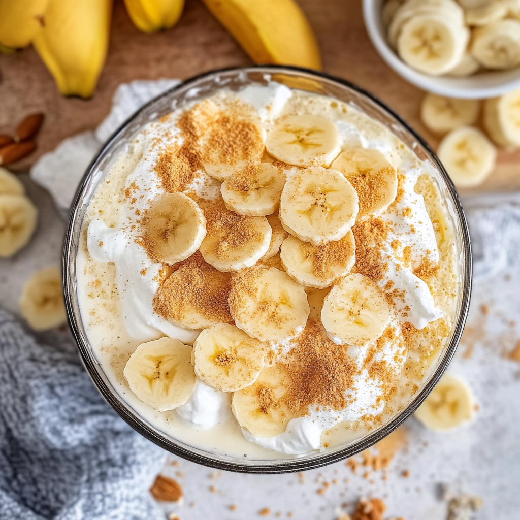 Recipe preparation for banana pudding