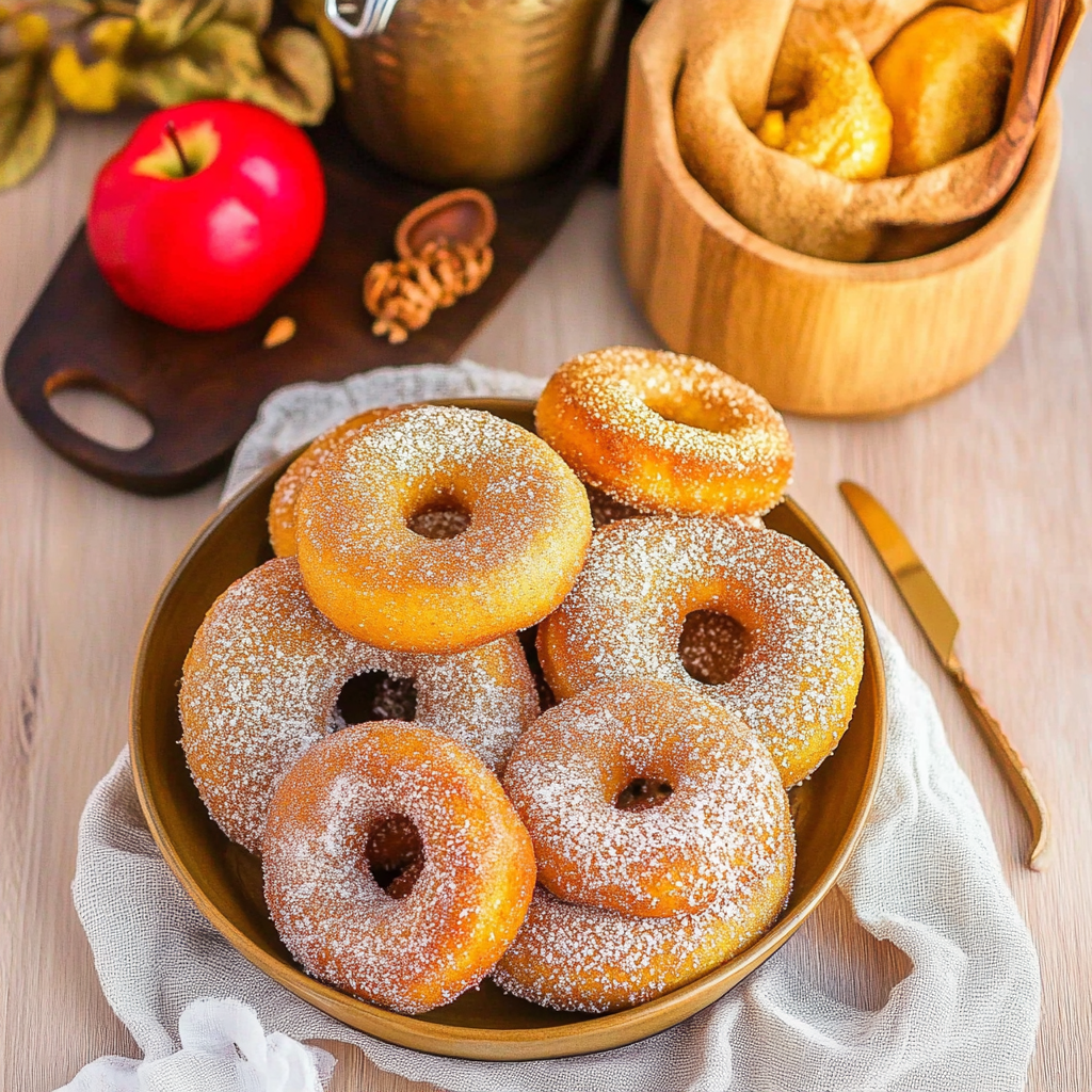 Recipe preparation for Air Fryer Apple Cider Donuts