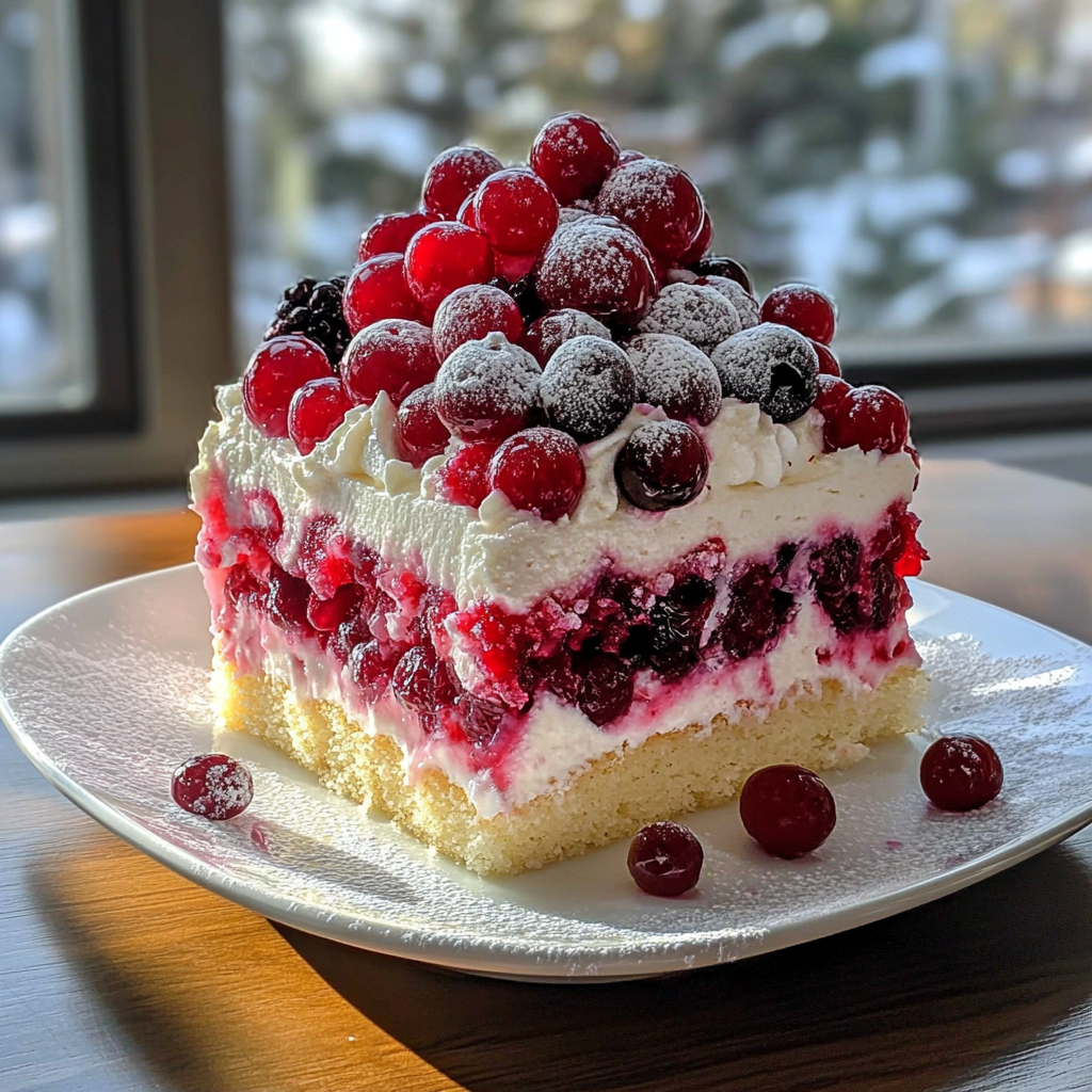 Recipe preparation for Christmas Cranberry Poke Cake Recipe & Tips
