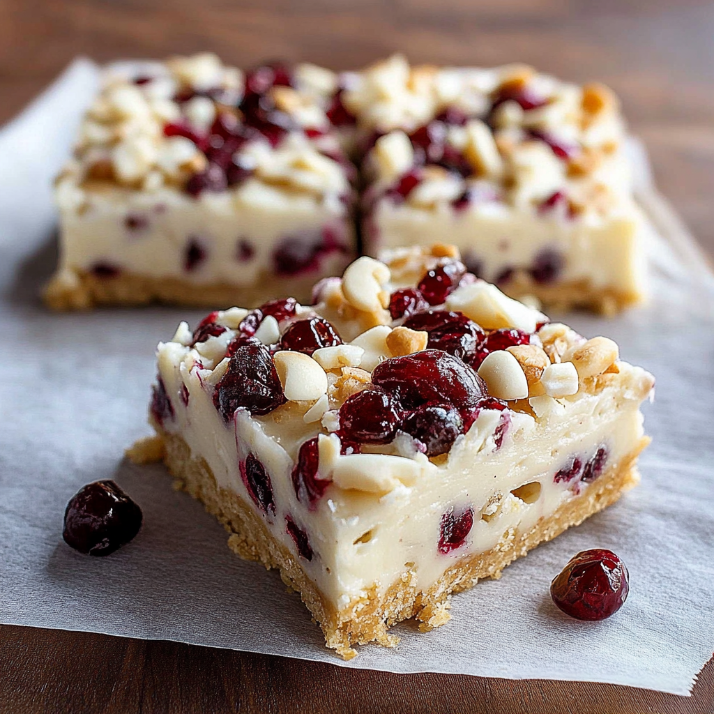 Recipe preparation for Cranberry Bliss Bars Indulgence