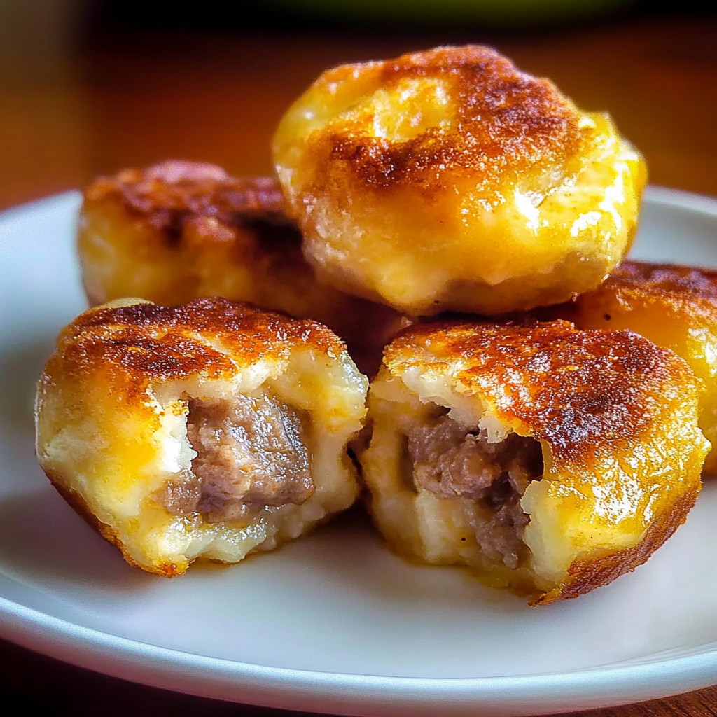 Recipe preparation for Sausage Pancake Bites