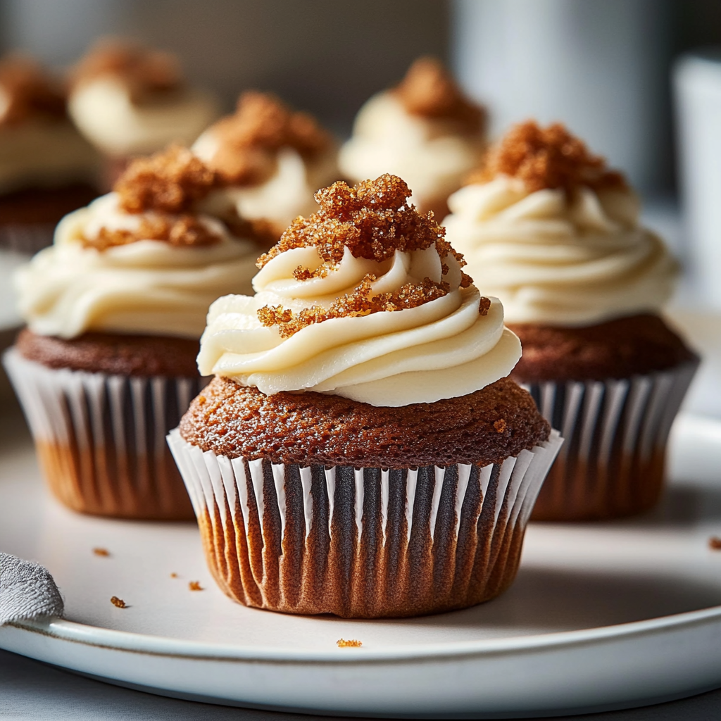 Recipe preparation for Spiced Gin Extract Gingerbread Cupcakes