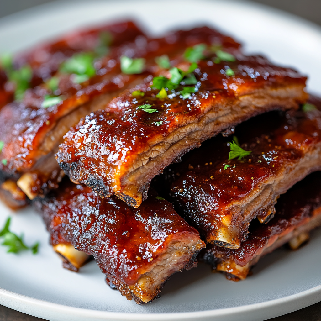 Recipe preparation for Slow Cooker BBQ Ribs