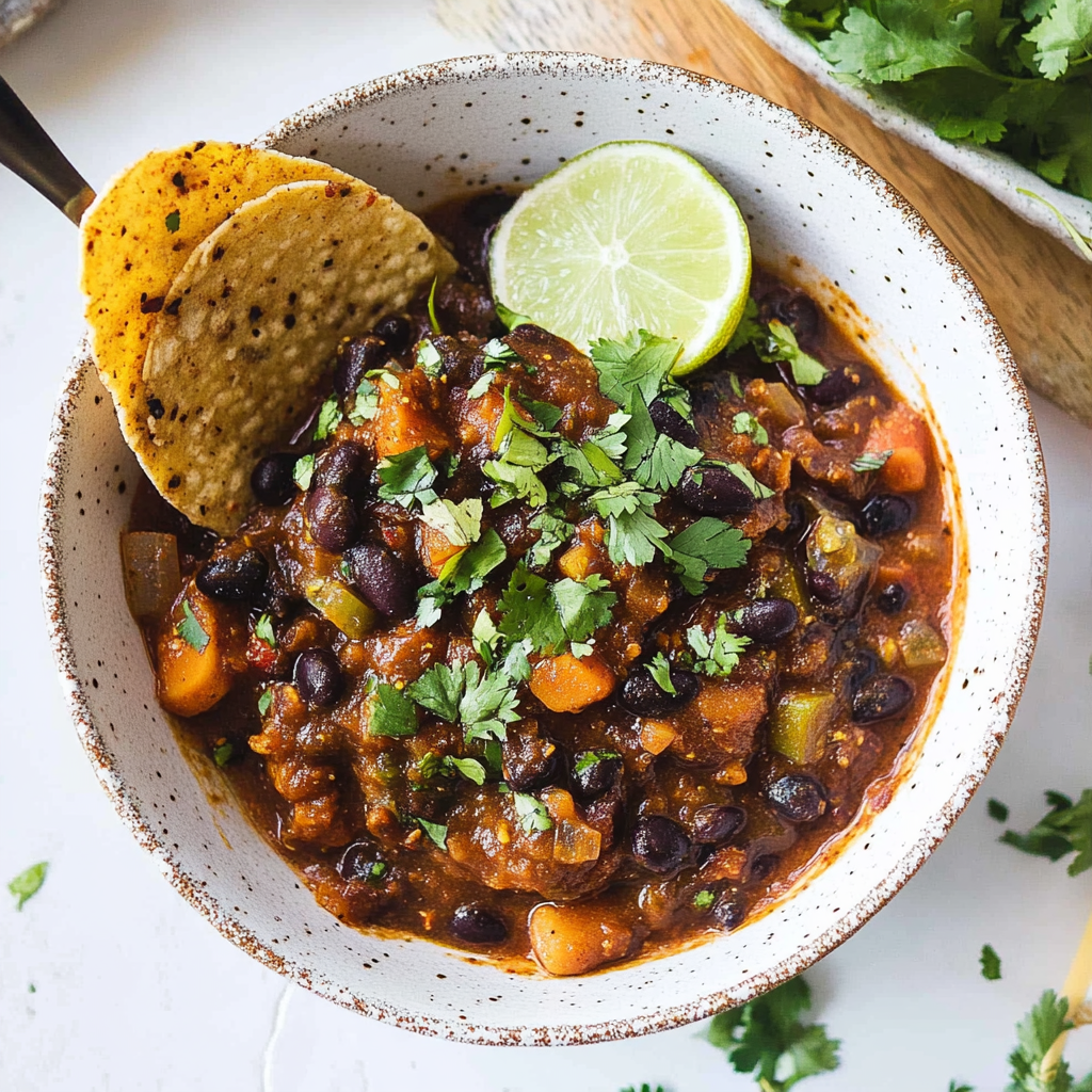 Recipe preparation for Black Bean Stew