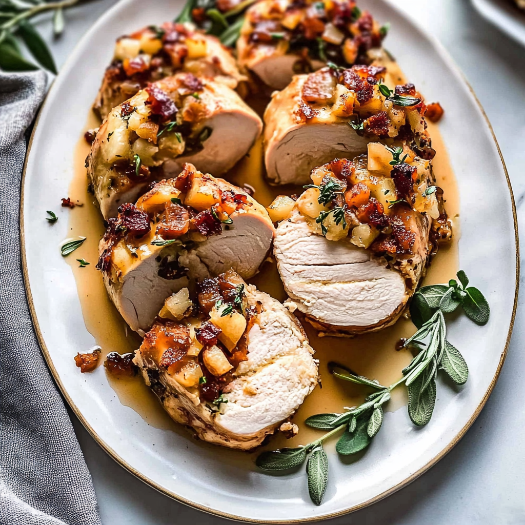 Recipe preparation for Stuffed Turkey Roll