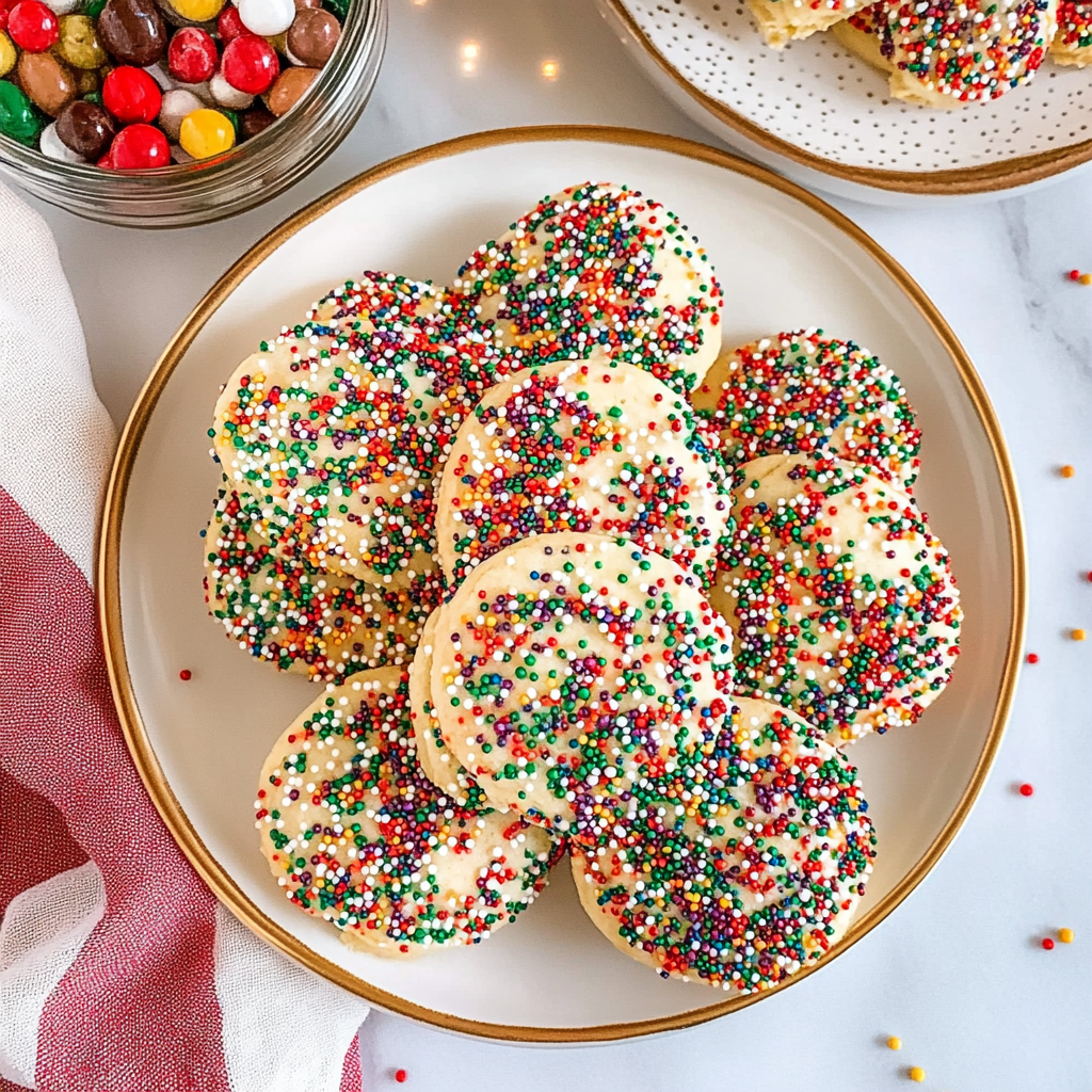 Recipe preparation for Christmas Sprinkle Cookies