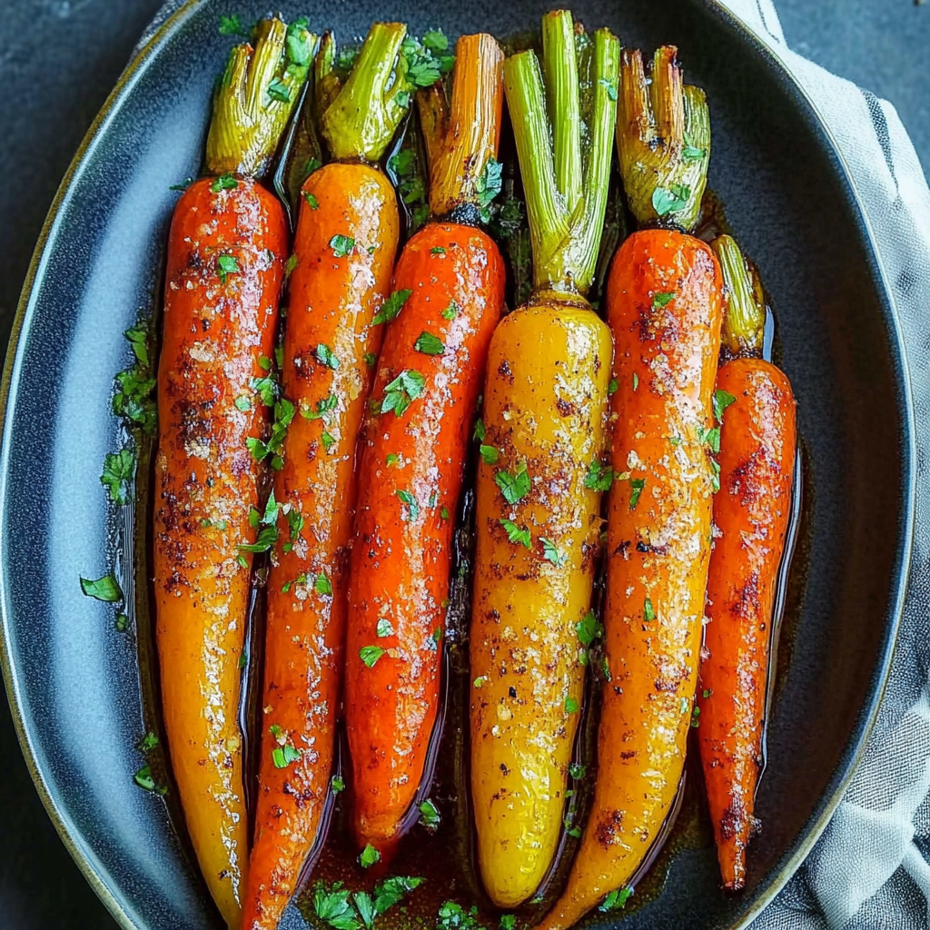 Recipe preparation for Maple Dijon Roasted Carrots