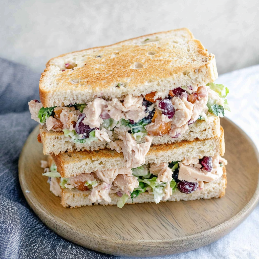 Recipe preparation for Turkey Salad with Cranberries and Walnuts