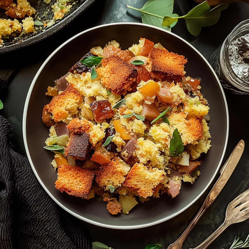 Recipe preparation for Cornbread Stuffing