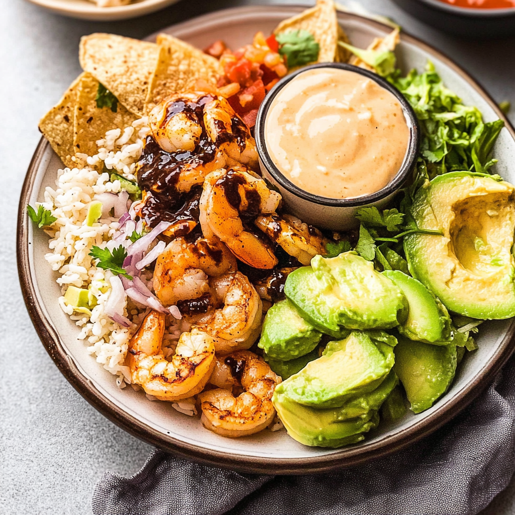 Recipe preparation for Shrimp Burrito Bowls