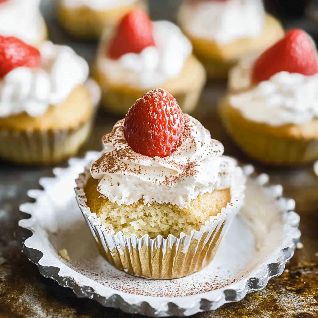 Recipe preparation for Mini Tres Leches Cakes
