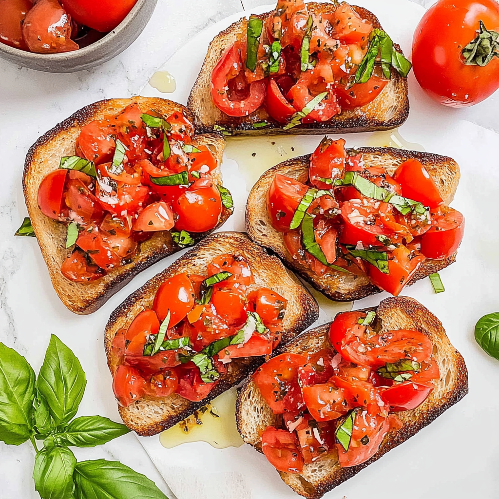 Recipe preparation for Bruschetta