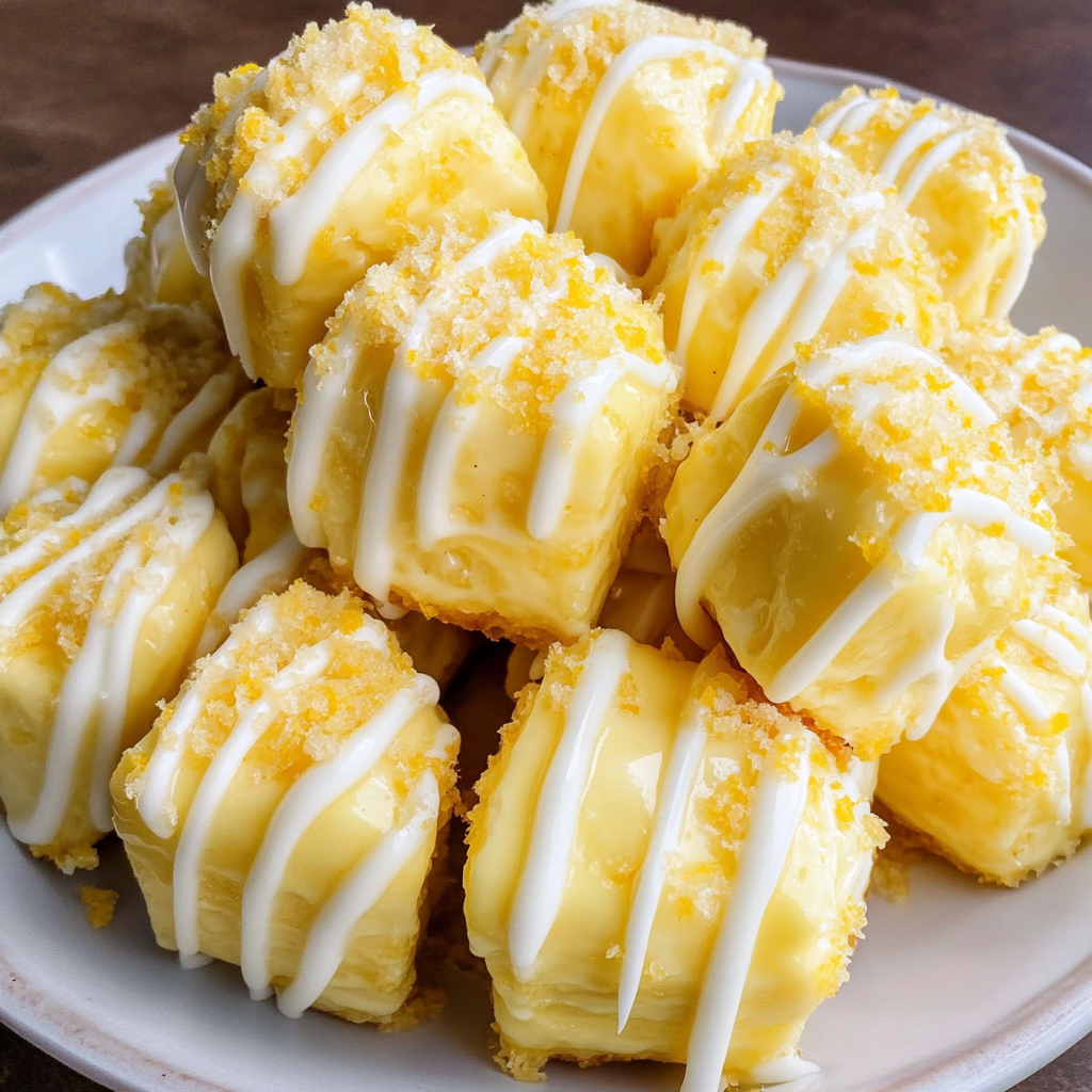 Recipe preparation for Lemon Cheesecake Bites
