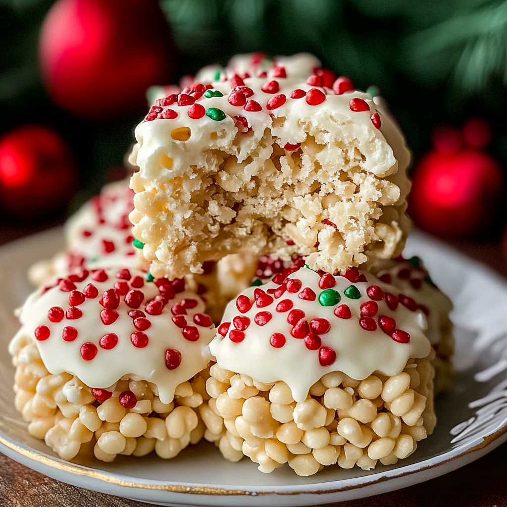 Recipe preparation for Christmas Rice Crispy Treats