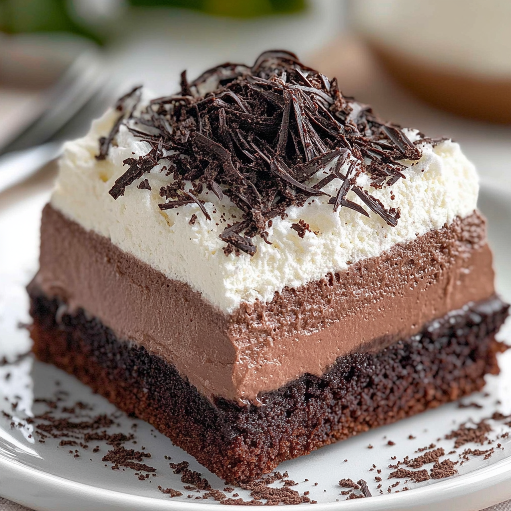 Recipe preparation for French Silk Brownies Fudge