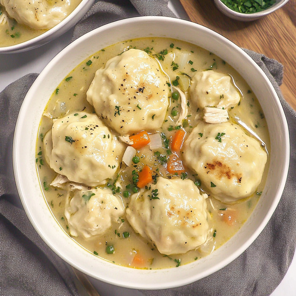 Recipe preparation for Chicken Dumplings Soup