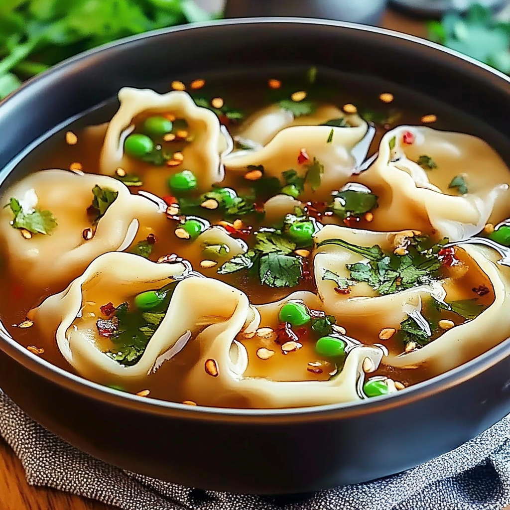 Recipe preparation for Potsticker Soup
