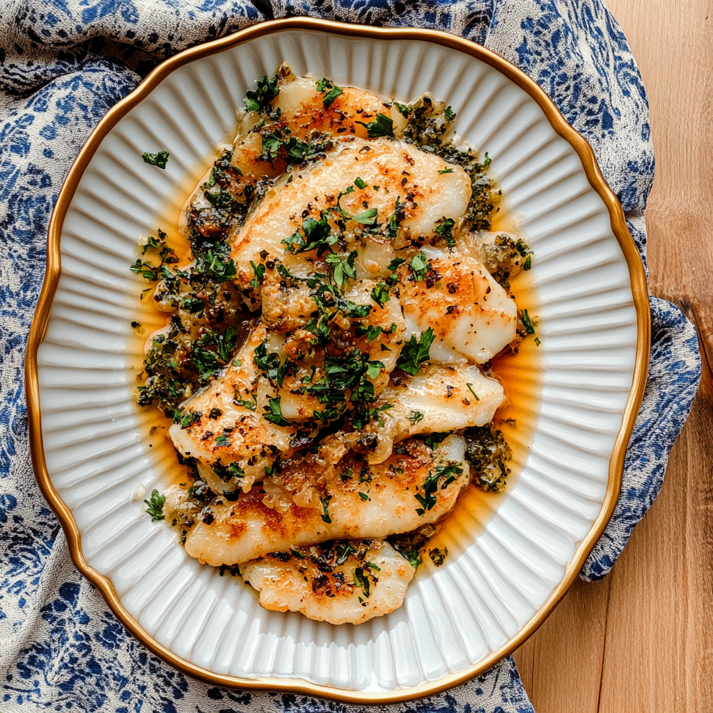 Recipe preparation for Sole Meunière