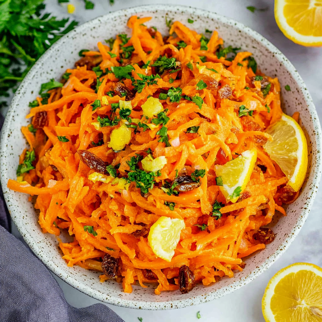 Recipe preparation for Carrot Raisin Salad