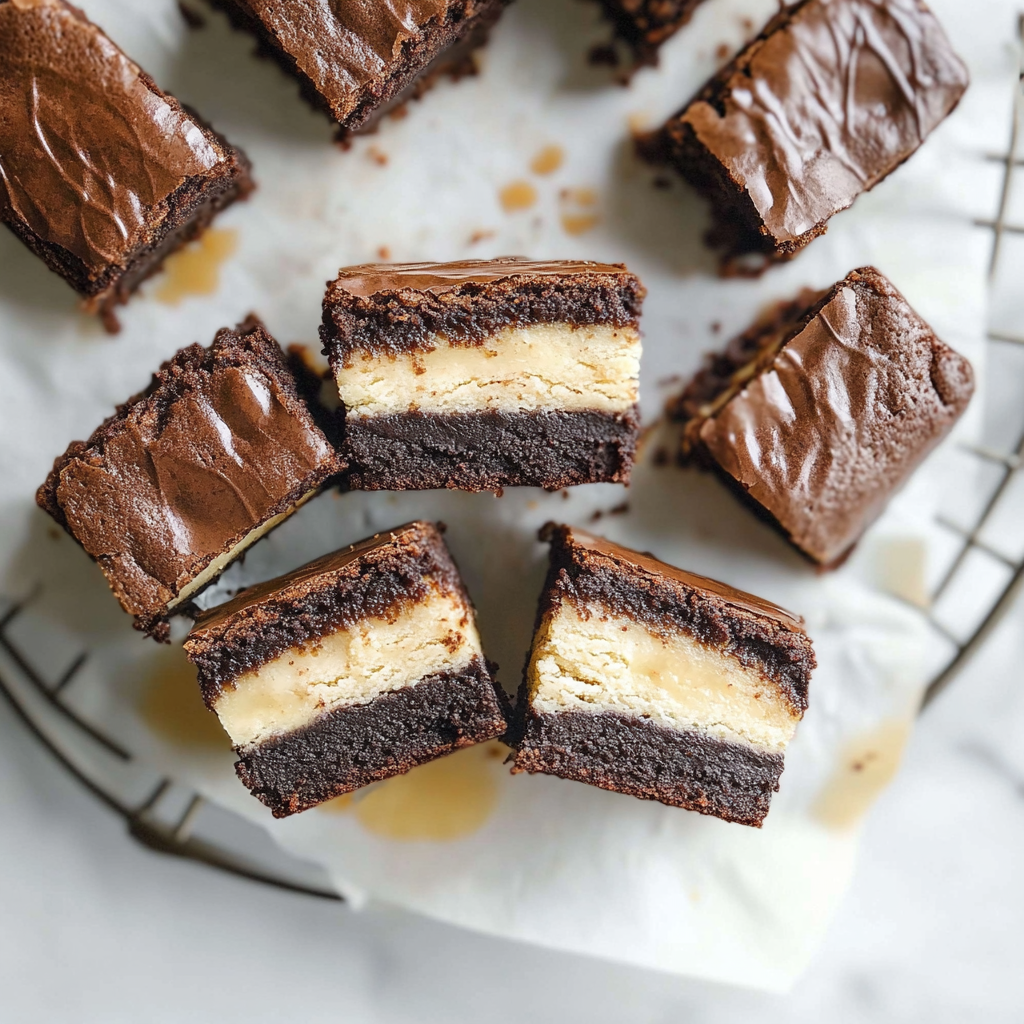 Recipe preparation for Peppermint Shortbread Brownie Layer Bars