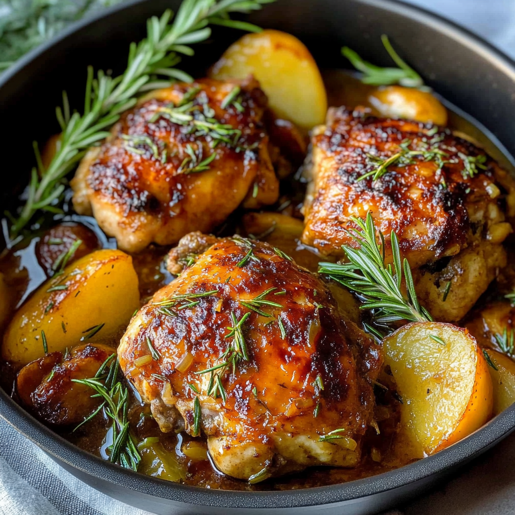 Recipe preparation for Rosemary Apple Cider Chicken Recipe