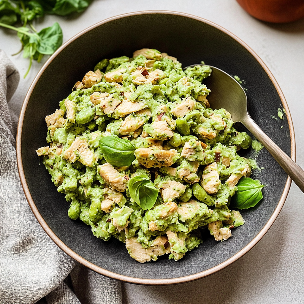 Recipe preparation for Green Goddess Chicken Salad