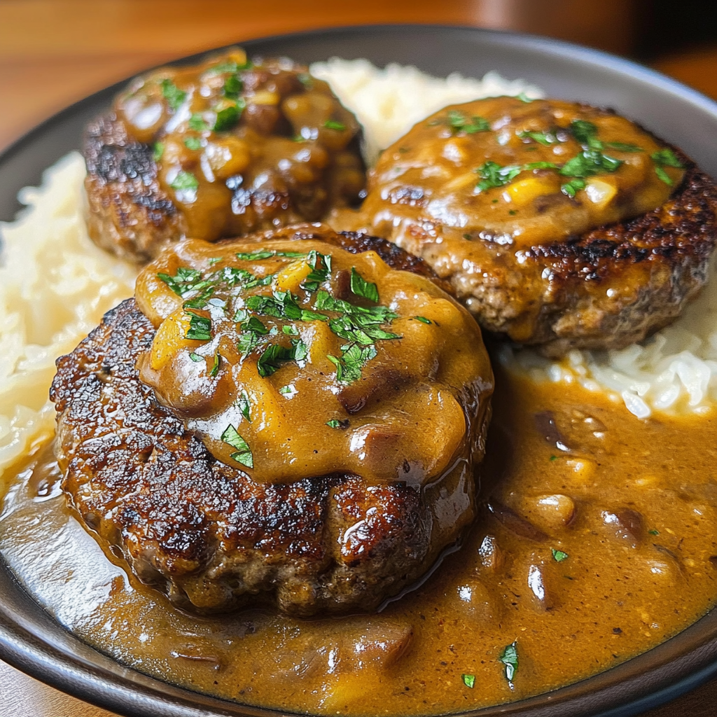 Recipe preparation for Homemade Salisbury Steak