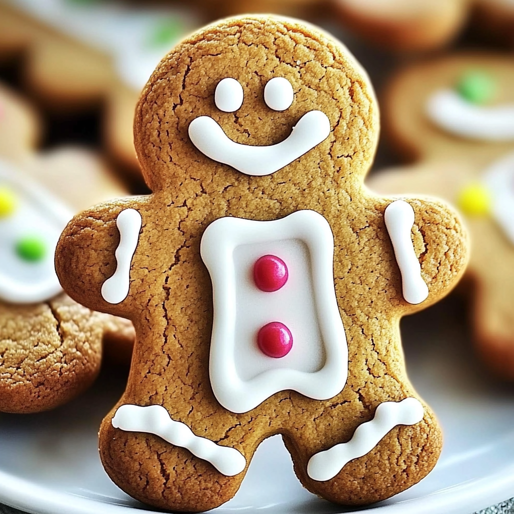 Recipe preparation for Chewy Gingerbread Man Cookies