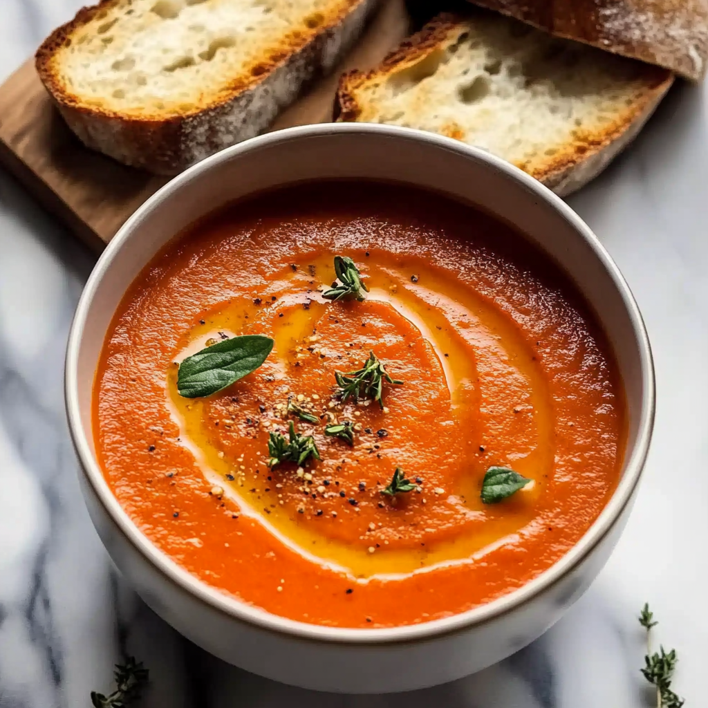 Recipe preparation for Low Carb Red Pepper Soup