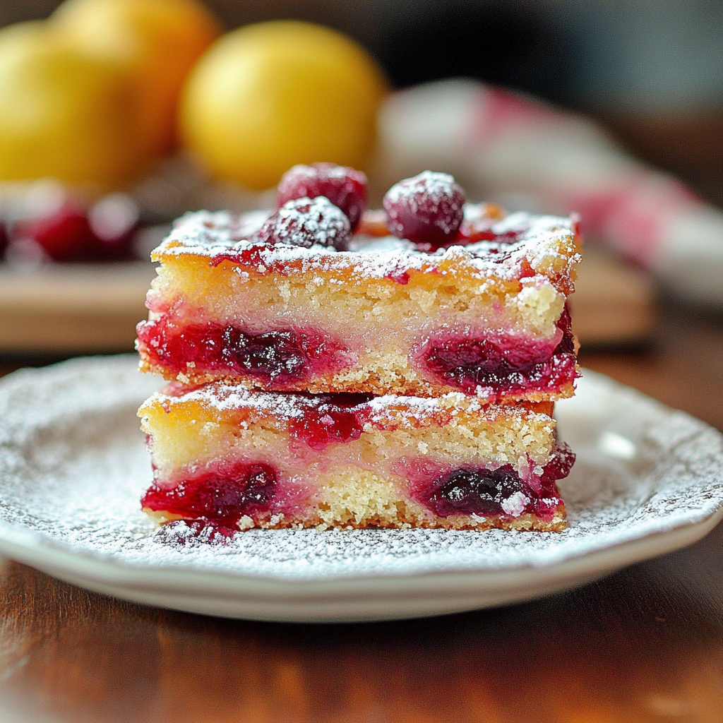 Recipe preparation for Cranberry Lemon Bars