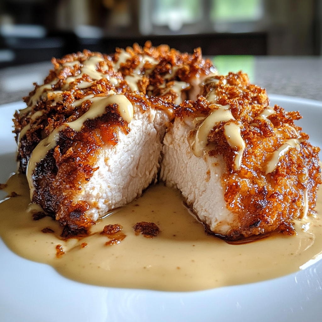 Recipe preparation for Chicken with Mustard-Cheddar Sauce
